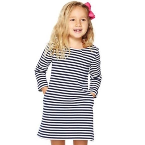Lilly Pulitzer Little Charlene Navy Stripe Dress Girls Size XL 12/14 - Picture 10 of 10